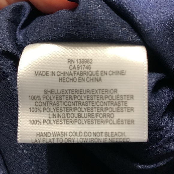 Dress the Population Blue Rose Lace Dress L - Picture 8 of 13